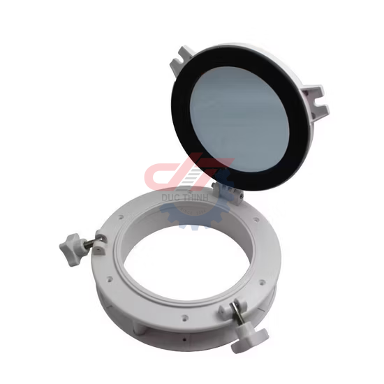 Cửa sổ tròn mở bản lề khung trắng
